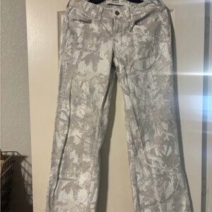 Hollister Women's Cream and Gray Camp Pants